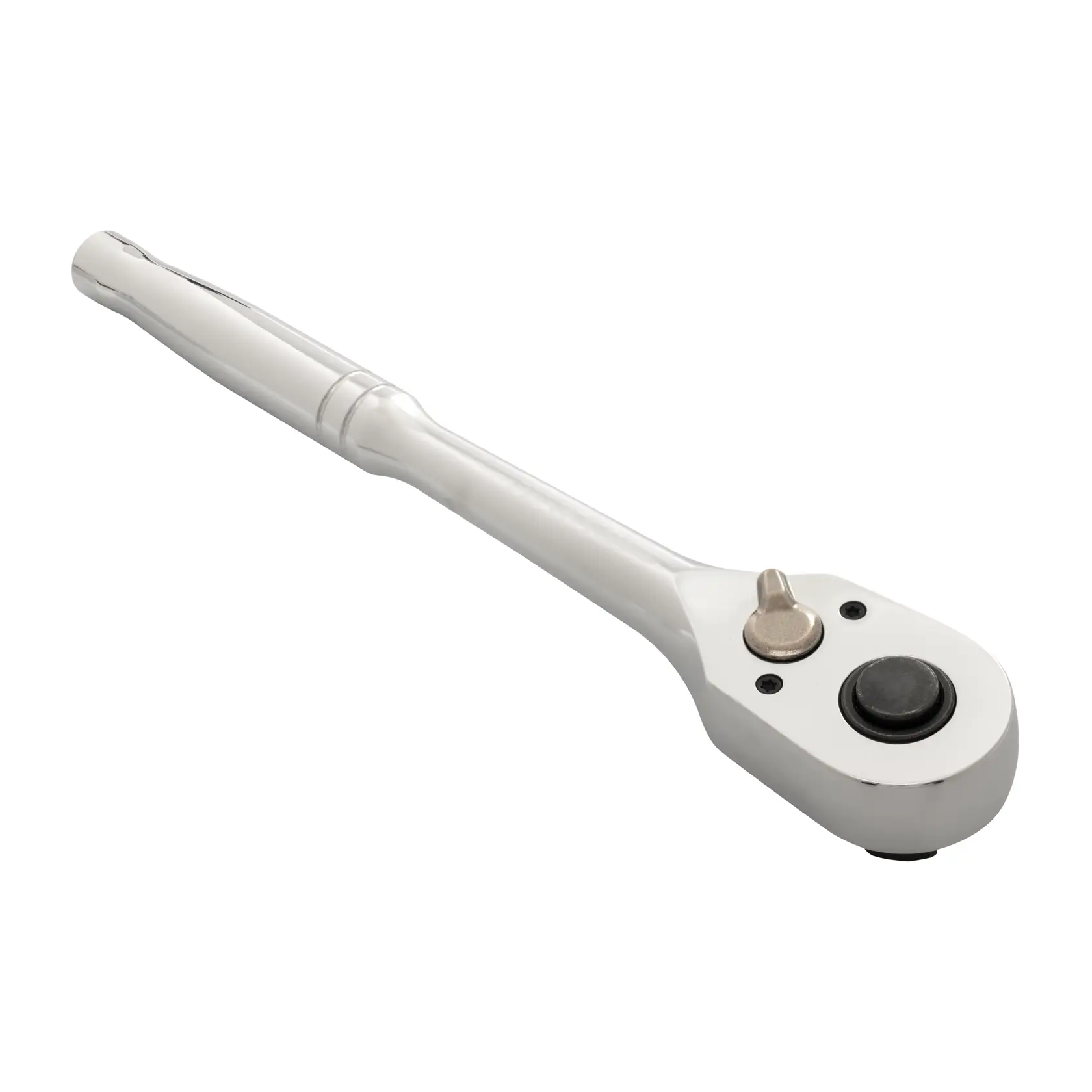 Llave de carraca con acabado cromado STANLEY 4-87-930, vista lateral sobre fondo blanco.