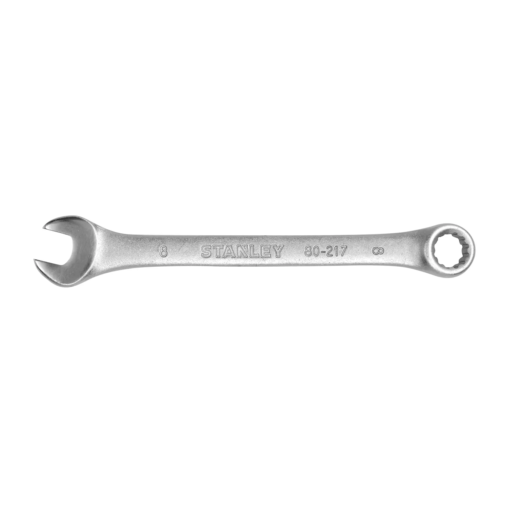STANLEY STMT80217-840 llave combinada plateada, fotografía de producto, vista superior